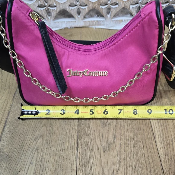 Juicy Couture Hot Pink Chain Detail Shoulder Crossbody Mini Bag - Picture 10 of 11